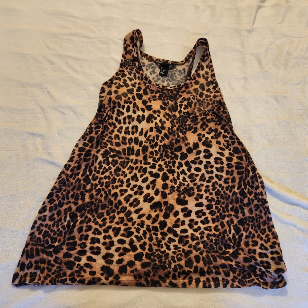Womens H&M leopard tank top S